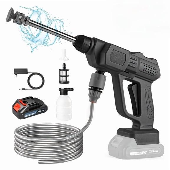 Black, 1 battery, high-pressure washer - Walmart.com