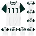 thumbnail image 2 of Disfraz de juego de calamar Rojo Verde para mujer jersey de camiseta de manga corta cosplay 067 S, 2 of 5