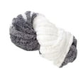 thumbnail image 4 of Thick Chunky Yarn Bulky Yarn Bulky Giant Wool Yarn Jumbo Tubular Yarn Weight Yarn for Pet Bed, Macrame, Sweater, Rug Making White Color Grey, 4 of 10