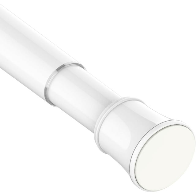 FZC-1PCS Tringle à Rideau de Tension - Tringle de Douche Réglable, Tringle de Pression Sans Perçage, Ne Rouille Jamais Antidérapante pour Petites Fenêtres, Cuisine, Salle de Bain - Blanc