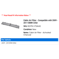 thumbnail image 2 of Cabin Air Filter - Compatible with 2009 - 2011 BMW 335d 2010, 2 of 2