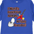 thumbnail image 4 of Inktastic I Want to Rock N' Roll N' Potty Everyday Boys or Girls Long Sleeve Toddler T-Shirt, 4 of 5