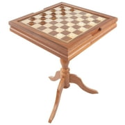 3-in-1 Reversible Game Table with Chess and Backgammon Set