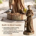 thumbnail image 6 of Costway 24.5” St. Francis Statue with Bird Feeder, Animals Sculpture for Garden, Yard, Lawn, 6 of 10