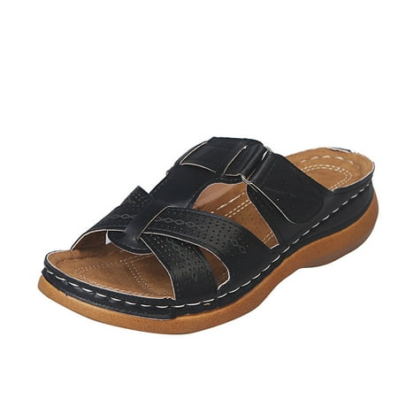 

Cglfd Summer New Style Plus Size Casual Wedge Heel Adult Women S In-Line Sandals