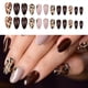 thumbnail image 2 of 24Pcs Short Almond Leopard Acrylic False Nail Glossy Stick on Nail Manicure Nail Deocors for Fashionable Women and Teens, 2 of 4