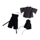 thumbnail image 3 of Ropa para figuras de acción a escala 1/12, ropa en miniatura, uniforme de samurái, muñeco para vestir. Gris negro, 3 of 9