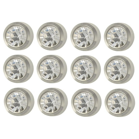 Surgical Mini 3mm Ear piercing Earrings studs 12 pair April Diamond White Metal By Best Jewelry (Best Deal On Diamond Studs)