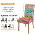 thumbnail image 6 of Chair Covers for Dining Room Set of 4, Stretch Washable Polyester Kitchen Slipcovers Featuring Artistic, Bohemian, Nordic Style, Earthy, Rustic Patterns with Removable Protector, 6 of 7
