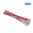 thumbnail image 3 of 6 Inch Wire Keychain Cable Stainless Steel Key Ring Loop, Rose Red, 15 Pack, 3 of 6
