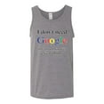 thumbnail image 2 of I Don't Need Google My Mom Knows Everything Mens Graphic Tank Top, Heather Grey, X-Large, 2 of 3