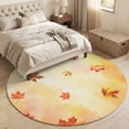 thumbnail image 4 of Round Area Rugs 5Ft, Maple Leaves Fall Non-Slip Washable Circle Rugs Carpet, Thanksgiving Farmhouse Falling Leaf Indoor Outdoor Rug Floor Mats Throw Runner for Bedroom Living Room Bathroom, 4 of 8