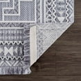 thumbnail image 4 of Hauteloom Alya Living Room, Bedroom Area Rug - Bohemian, Transitional - High Pile - Gray, Light Gray, White - 6'7" x 9', 4 of 6