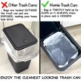 TRAHOO3 Pack Slim Bathroom Trash Can 2.9 Gallon with PopUp Lid, Bag