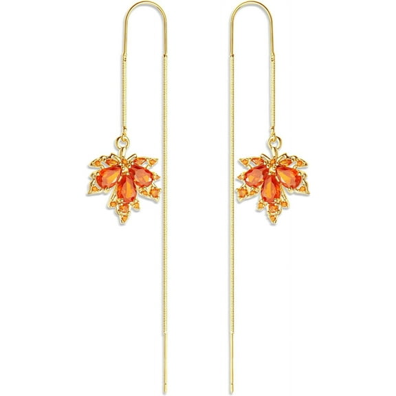 Gold Long Chain Threader Earrings for Women - Fashion Statement Drop Dangle Thread Earrings Jewelry Gift