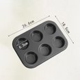 thumbnail image 7 of Travelwant 1/2Pcs 6-Cup Muffin Pan,Non-Stick Cupcake Bakeware Pan,Premium Non-Stick Bakeware Standard Muffin and Cupcake Pan, Carbon Steel Muffin Tray Standard Baking Mold for Oven Baking,Pie, 7 of 7
