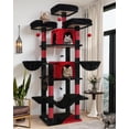 thumbnail image 1 of Árbol para Gatos Globlazer Gótico F80 para Gatos de Interior Negro y Rojo, 1 of 7