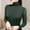 Army Green, variant on Yellow Womens Work Blouses Trendy Fitted High Neck Blouse Slim Fit 2026 Long Sleeve Turtleneck Womens Shirt,XXL