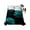 Blue, variant on Teal Blue Rose Twim Size Flat Sheet, Wrinkleproof & Fadeproof Cooling Flat Bed Sheet Only, Vintage Abstract Garden Flower Floral Black Breathable Soft Bedding Top Sheets 66 x 96 Inches