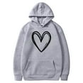 thumbnail image 4 of Erwazi Women's Oversized Pullover Hoodies Heart Printed Hooded Sweatshirts Casual Cute Graphic Hoodie with Pockets, 4 of 4