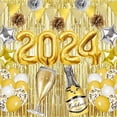 thumbnail image 4 of Kit de guirnalda de arco de globos de Año Nuevo 2024 para decoraciones de Año Nuevo, suministros para fiestas de Nochevieja con temática navideña, 4 of 5