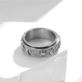 thumbnail image 3 of Stainless Steel Spinner Ring for Anxiety Fidget Rings for Relieving Stress Anxiety Ring Sun Moon Stars Promise Engagement Ring Size 6-12 - -, 3 of 4