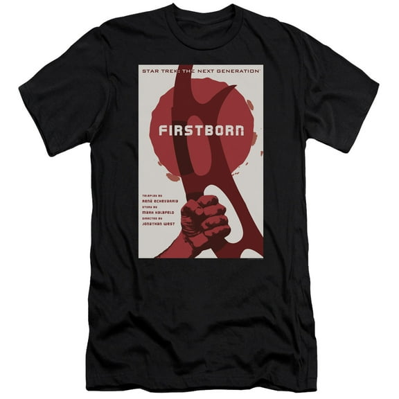 Star Trek Tng Season 7 Episode 21 Premium Canvas Adult Slim Fit 30/1 T-Shirt Black