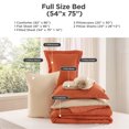 thumbnail image 5 of Cozy Comfort Full Size Comforter Set Burnt Orange, 7 Pieces Soft Bedding Sets with Comforter, Sheets, Pillowcases & Shams, All Season Boho Bed in a Bag Full Size, 80GSM, 5 of 7