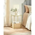 thumbnail image 3 of Gold Coffee Table with Modern Style for Living Room, Balcony, Bedroom, 3 of 8