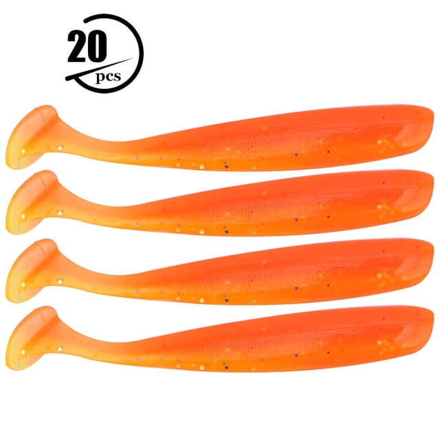 Señuelos Blandos de Pesca NikouMX 20PCS 7,5 cm Cebos de Plástico Blando