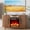 Walnut with Fireplace, variant on Mid Century Modern 59" TV Stand with Storage, Fluted Entertainment Center with Adjustable Shelf and Sliding Doors, TV Console for Living Room, Bedroom, Walnut