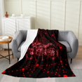 thumbnail image 1 of Erosebridal Red Motorcycle Throw Blanket for Couch, Futuristic Geometry Plush Blanket, Teens, 1 of 7