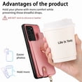 thumbnail image 6 of Nalacover Case for Samsung Galaxy S20 Ultra Wallet Case with Card Holder & Zipper Pocket, 360° Rotation Ring Kickstand Premium PU Leather Cover, Shockproof Magnetic Button Flip Stand Phone Case,Pink, 6 of 9