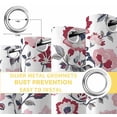 thumbnail image 4 of Fsddascl Pink Grey Floral Blackout Curtains for Bedroom/Living Room, Thermal Insulated Kitchen Curtains, Botanical Watercolor Flower Leaf Grommet Darkening Window Treatment Drapes 27.5"x39"x2, 4 of 6
