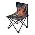 thumbnail image 2 of 600D Oxford Camping Chair Portable Foldable Chair Supports 220 lbs for Picnic, Fishing, Backpacking Fox Skull, 2 of 8