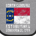 thumbnail image 4 of Inktastic Established November 21, 1789 North Carolina Flag Boys or Girls Baby Bib, 4 of 4