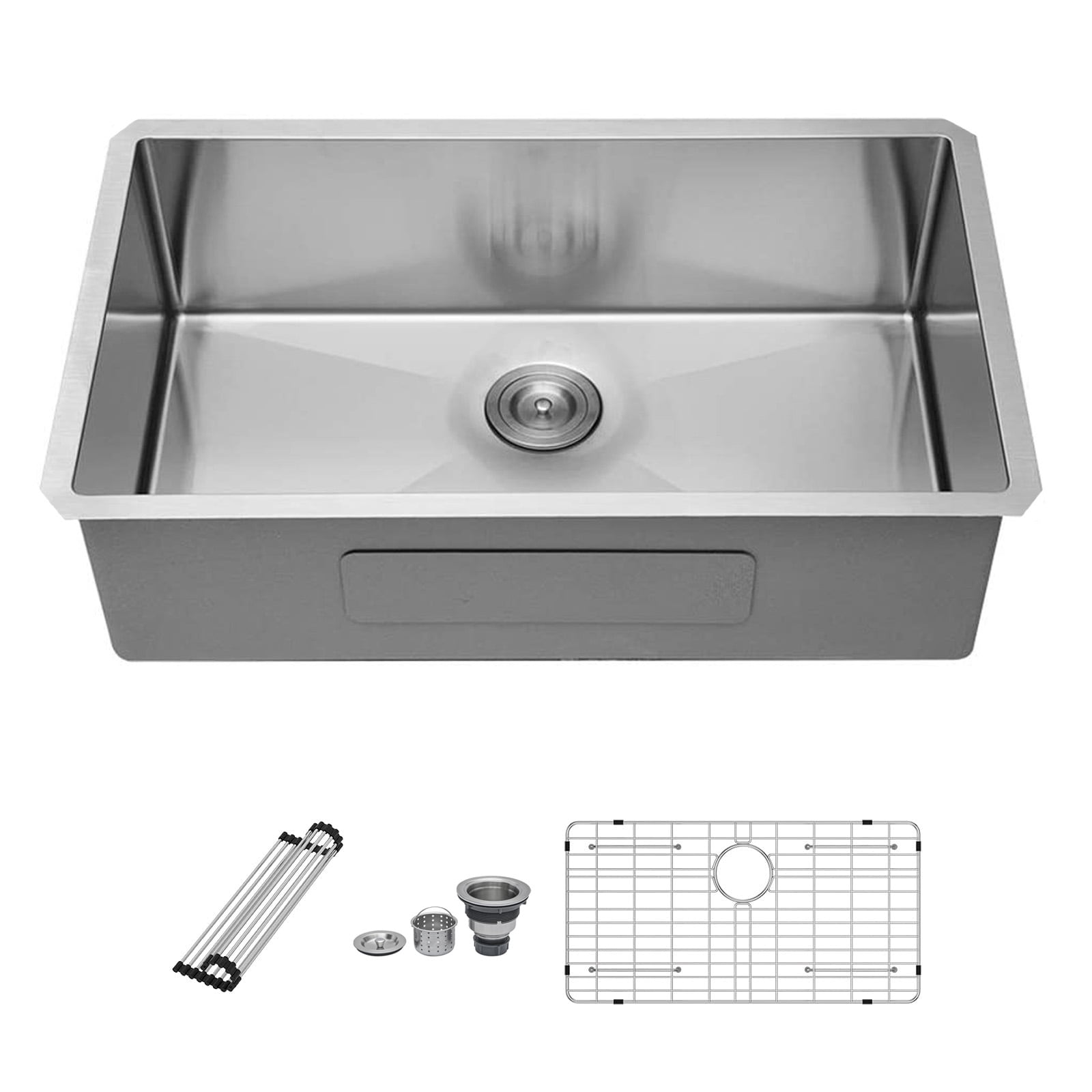 Boyuevi Undermount Kitchen Sink - 30"x19"x9" Stainless Steel 16 Gauge Deep Single Bowl Sinks