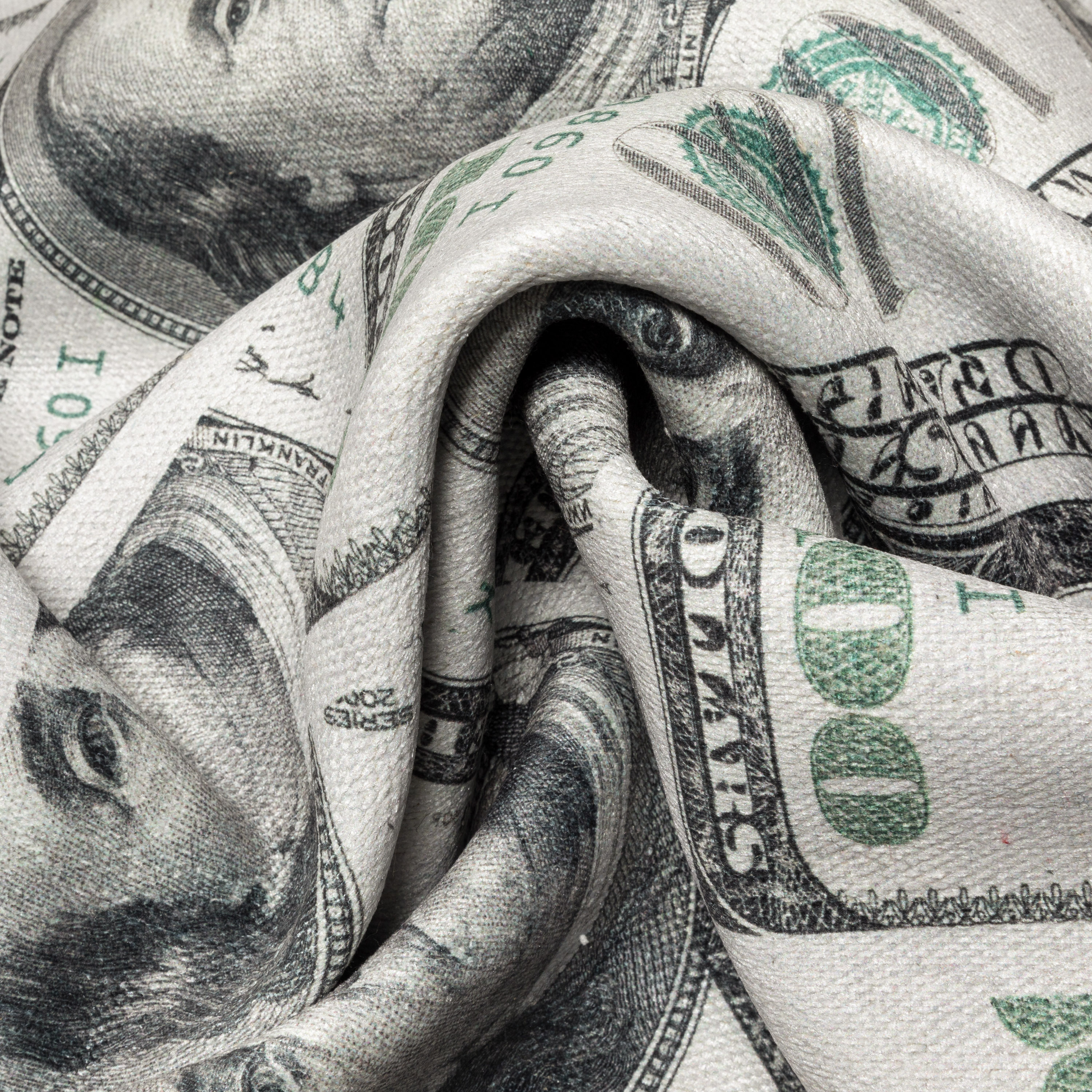 Well Woven Money Collection Hundred Dollar Bill 7'7" x 9'10" Collage (2006 Version) Green Area Rug