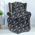 thumbnail image 4 of Floral Soft Flannel Fleece Blanket, Abstract Tropical Nature Full of Exotic Foliage Leaves and Flower Look Dots Artwork, Cozy Plush for Indoor and Outdoor Use, 50" x 60", Multicolor, by Ambesonne, 4 of 5