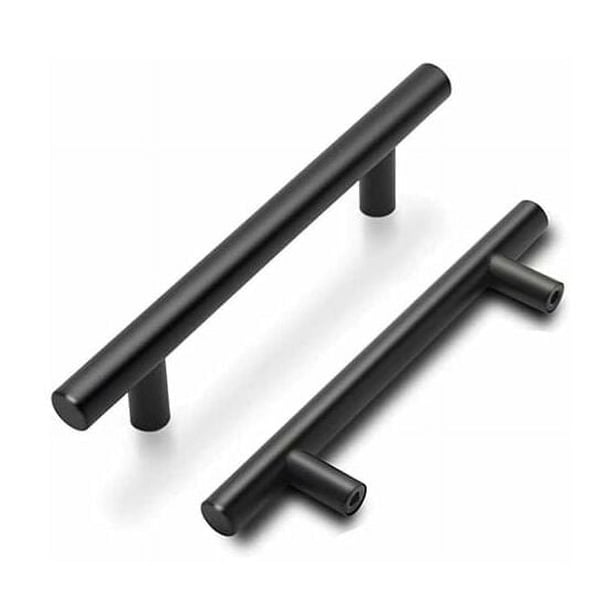 Tiradores de gabinete de color negro mate, tiradores de cajón de acero inoxidable de diseño elegante que realzan la estética de su cocina, resistentes y duraderos para un uso duradero, elegancia