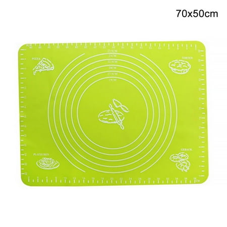 

Silicone Baking Mat Flour Rolling Scale Mat Kneading Dough Pad Baking Pastry Rolling Pad Green 70x50cm