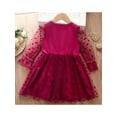 thumbnail image 4 of xiaxaixu Robe de Princesse pour Enfants, une-Pièce à Manches Longues à Col Rond à Pois, 4 of 8