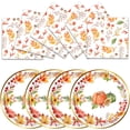 thumbnail image 2 of PYYNA-50PCS Fall Disposable Party Supplies – 9 Inch Dinner Plates, Autumn Napkins – Thanksgiving Friendsgiving Holiday Tableware for Desserts, Appetizers, Fall Gatherings, 2 of 3