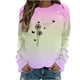 thumbnail image 2 of ICHUANYI Liquidación Moda Mujer Casual Manga Larga Cuello Redondo Impreso Señoras Sudadera Tops Blusa ICHUANYI WER202308230654, 2 of 3