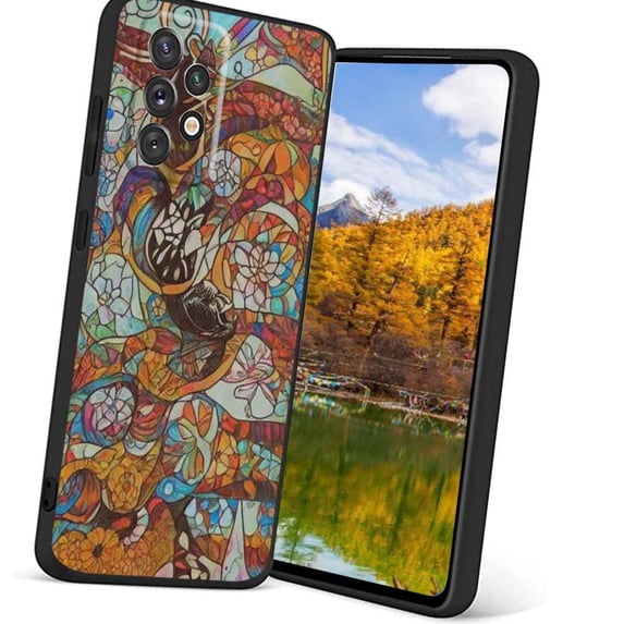 Compatible with Samsung Galaxy A72 5G Phone Case, Hippie-Art-38 Case Silicone Protective for Teen Girl Boy Case for Samsung Galaxy A72 5G