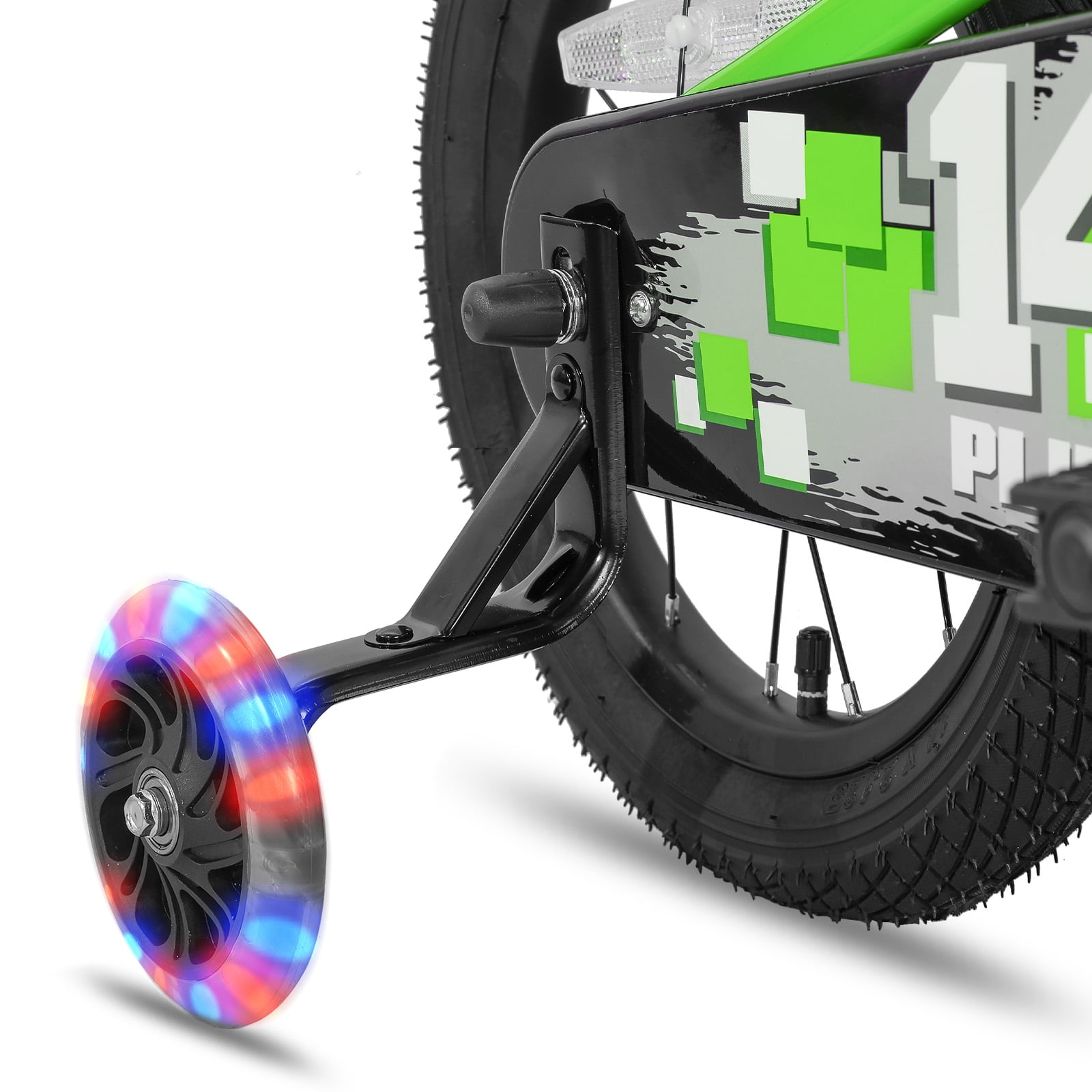 JOYSTAR Pluto Kids Bike with Training Wheels for 12 inch Bike, Green