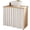 Oatmeal, variant on Black Vertical Striped Small Cabinet Curtains 11"W x 13"L, Minimalist Modern Lines Geometric Sink Skirt Dust-Proof Short Curtain for Bathroom Vanity Storage Cubby Desk, Self Adhesive Privacy Drapes