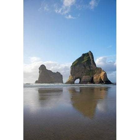 Rock Formation Archway Island South Island New Zealand (vertical) Stretched Canvas - David Wall  DanitaDelimont (11 x