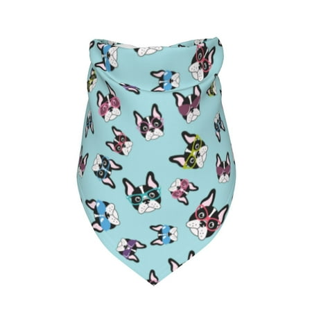 Small Medium Large Dog Bandanas Boy Girl - Funny French Bulldog Cute Soft Adjustable Cat Dog Apparel & Accessories Boy Girl Dog Scarf Handkerchiefs Triangle Bibs for Girl Boy