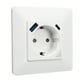 thumbnail image 2 of Toma de pared inteligente Wifi inalámbrico aplicación remota Control USB carga rápida enchufe inteligente AC100-240V, 2 of 5